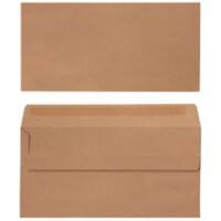 Office Depot DL Envelopes 220 x 110mm Self Seal Plain 90gsm Brown Pack of 500