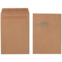 Office Depot Envelopes with Window C4 324 (W) x 229 (H) mm Self-adhesive Self Seal Brown 90 gsm Pack of 250