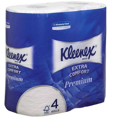 Kleenex Toilet Roll 4 Ply 8484 4 Rolls of 160 Sheets