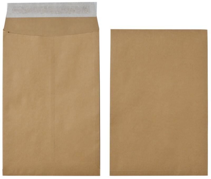 Viking C4 Gusset Envelopes 229 x 324mm Peel and Seal Plain 120 gsm Brown Pack of 125