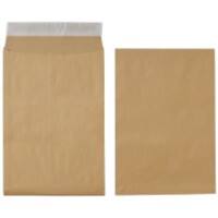 Office Depot Non Standard Gusset Envelopes 254 x 356 x 25mm Peel and Seal Plain 115gsm Brown Pack of 125