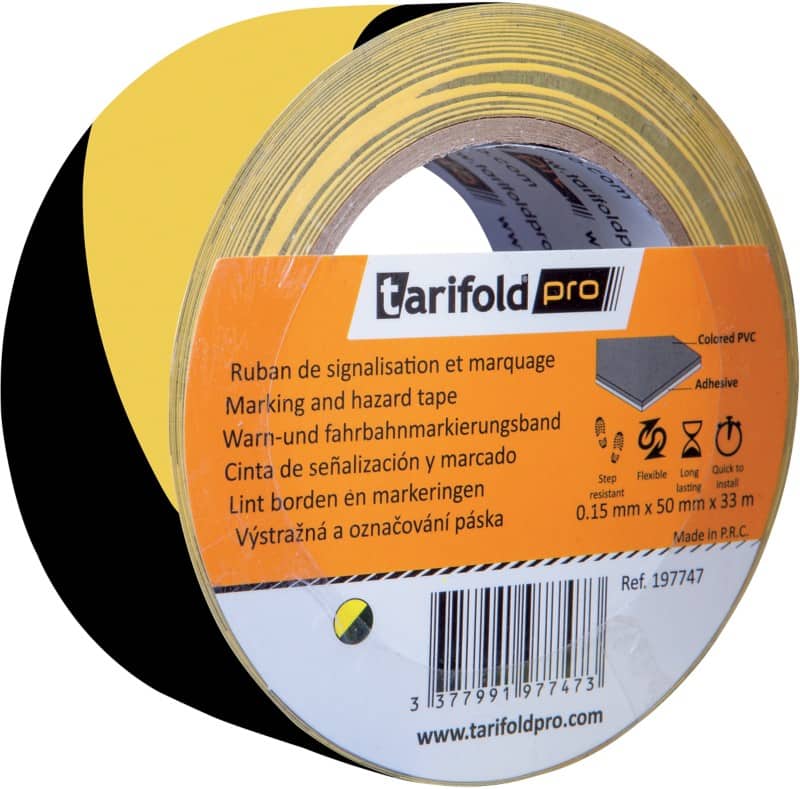 Djois Floor Marking Tape Vinyl 5 cm Yellow & Black