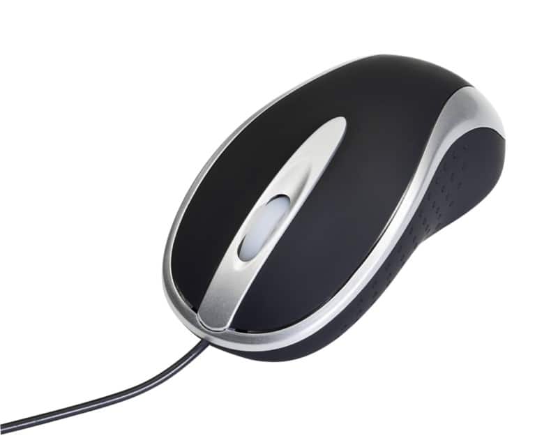 Viking Wired Ergonomic Mouse AT-2134 Optical For Right and Left-Handed Users 1.8 m USB-A Cable Black, Silver