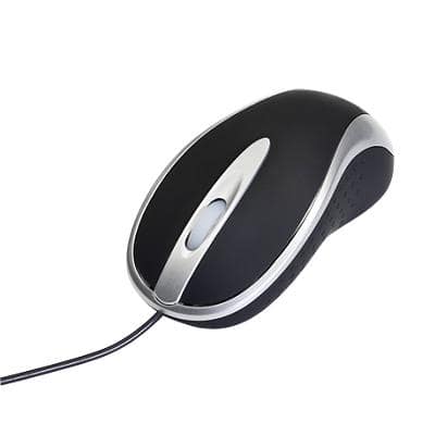 Viking Wired Ergonomic Mouse AT-2134 Optical For Right and Left-Handed Users 1.8 m USB-A Cable Black, Silver
