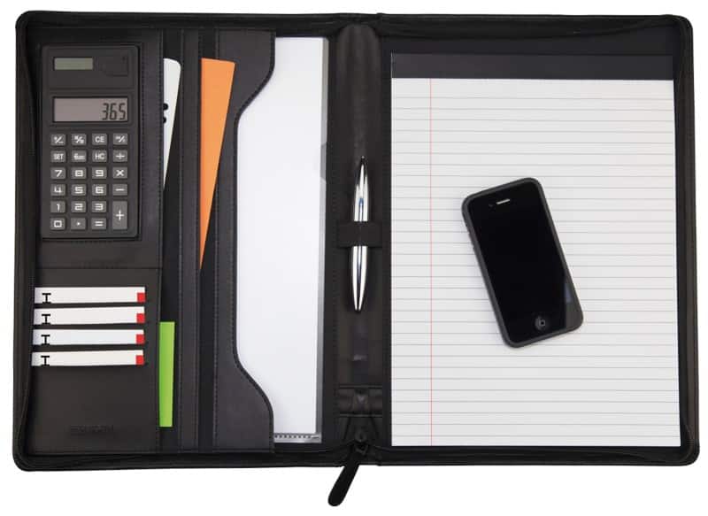 Masters Zip Around Conference Folder with Calculator A4