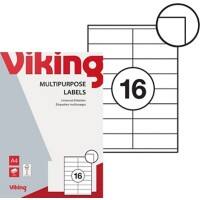 Niceday Multipurpose Label 2195374 Adhesive White 105 x 35 mm 100 Sheets of 16 Labels