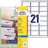 Avery J8160-25 Address Labels Self Adhesive 63.5 x 38.1 mm White 25 Sheets of 21 Labels