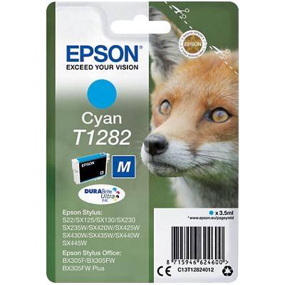 Epson T1282 Original Ink Cartridge C13T12824012 Cyan