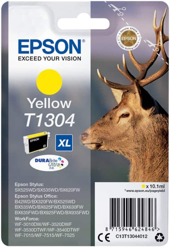 Epson T1304 Original Ink Cartridge C13T13044012 Yellow