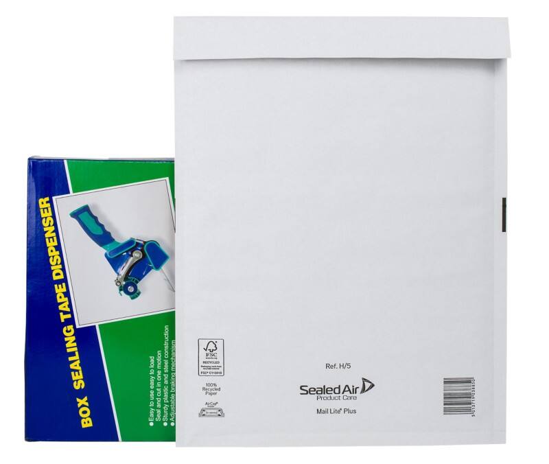 Mail Lite Plus Mailing Bag H/5 White Plain 270 (W) x 360 (H) mm Peel and Seal 124 gsm Pack of 50