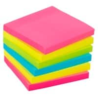 Viking Extra Sticky Notes 76 x 76 mm Assorted Colours Square 6 Pads of 90 Sheets