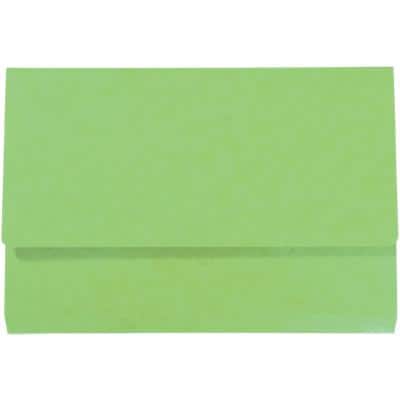 Exacompta Document Wallet 6504Z A4 Green Manila Pack of 10