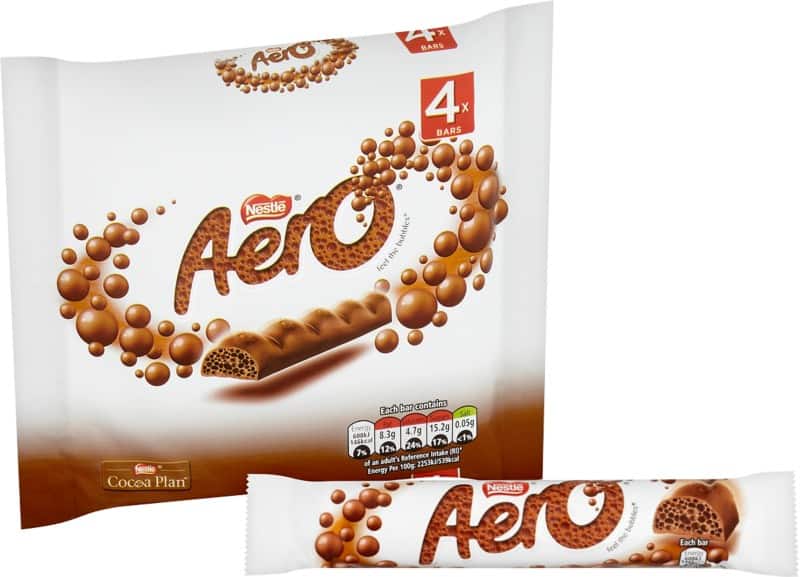 Nestlé Aero Chocolate Bar 27 g Pack of 4
