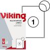 Viking Multipurpose Labels Self Adhesive 199.6 x 289.1 mm White 100 Sheets of 1 Label