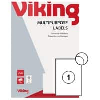 Viking Multipurpose Labels Self Adhesive 199.6 x 289.1 mm White 100 Sheets of 1 Label