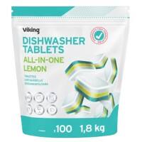 Viking All-in-One Dishwasher Tablets Tabs Lemon Pack of 100