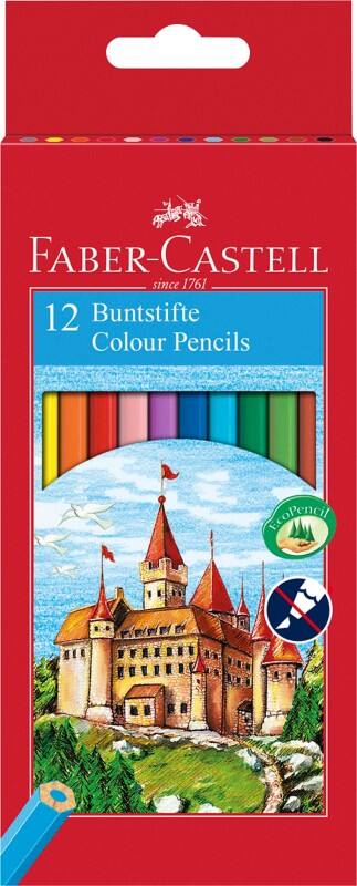 Faber-Castell Castle Colouring Pencils Assorted Pack of 12