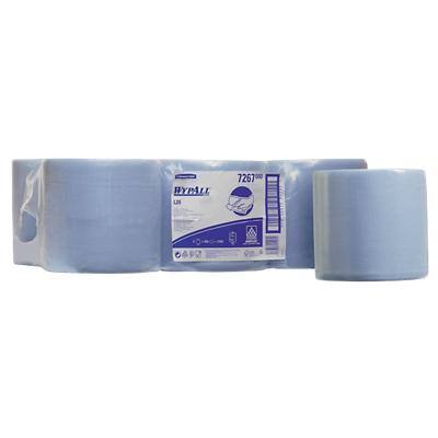 WYPALL Wiping Paper L10 1 Ply Centrefeed Blue 6 Rolls of 400 Sheets