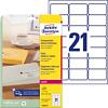 Avery L7560-25 Address Labels Self Adhesive 63.5 x 38.1 mm Clear 25 Sheets of 21 Labels