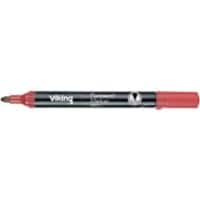 Viking PBM1.5 Permanent Marker  Medium Bullet Red Pack of 12