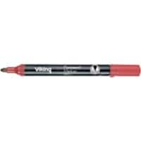 Viking PBM1.5 Permanent Marker  Medium Bullet 1.5 mm Red Pack of 12