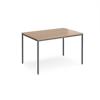 Dams International Straight Table with Beech Coloured Beech Top and Graphite Frame Flexi 800 x 725 x 1200mm