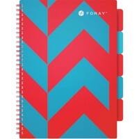 Foray Notepad Extreme A4 Ruled Spiral Bound PP (Polypropylene) Hardback Turquoise Perforated 350 Pages 175 Sheets