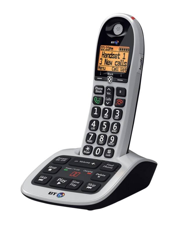 BT BT4600 Single Cordless Telephone Black, Silver