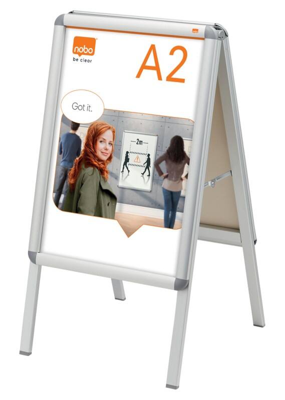 Nobo Premium Plus Pavement Sign A2 Silver