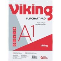 Viking Flipchart Pad Squared A1 70 gsm 40 Sheets Pack of 5