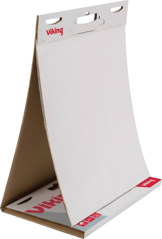 Viking Freestanding Table Top Easel 60 x 50 cm White 20 Sheets
