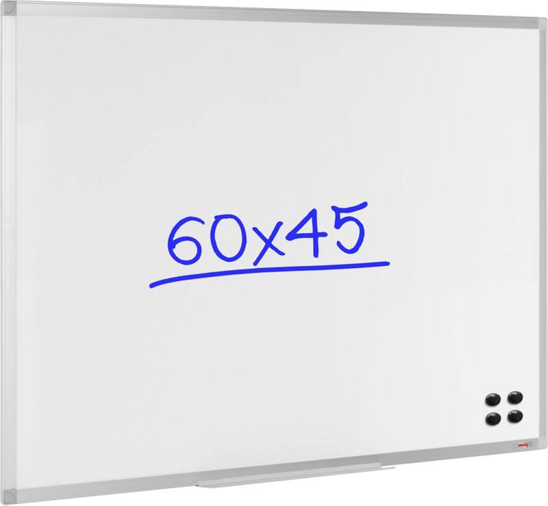 Viking wall mountable magnetic whiteboard lacquered steel 60 x 45 cm