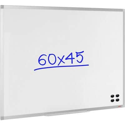 Viking Wall Mountable Magnetic Whiteboard Lacquered Steel 60 x 45 cm