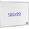 Viking Wall Mountable Magnetic Whiteboard Lacquered Steel 120 x 90 cm