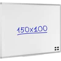 Viking Whiteboard Wall Mounted Magnetic Lacquered Steel Single 150 (W) x 100 (H) cm