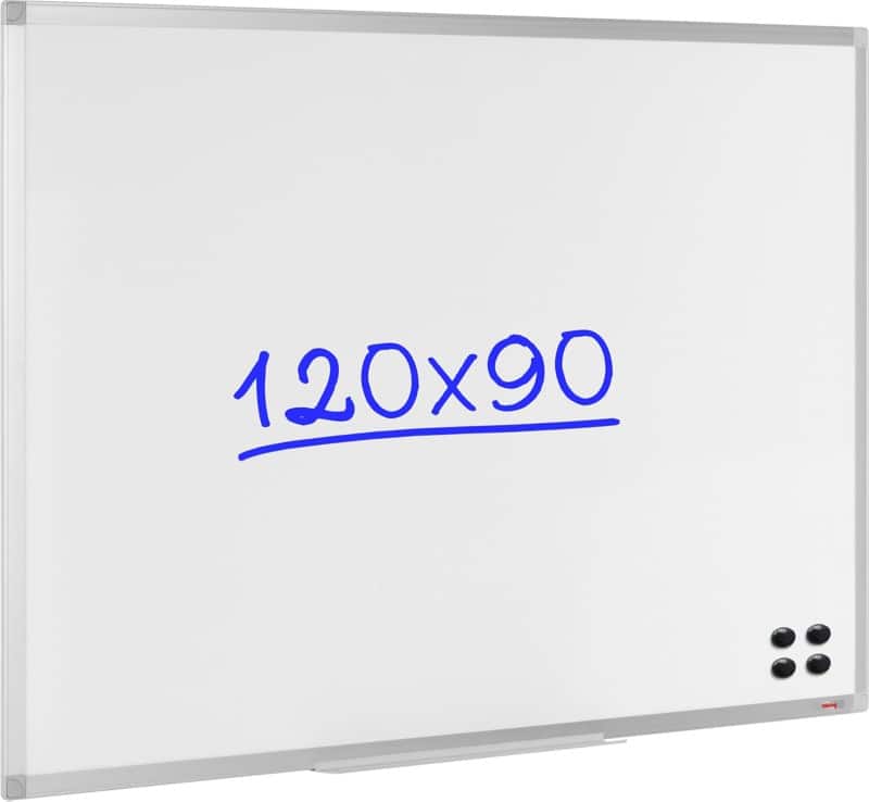 Viking Whiteboard Wall Mounted Magnetic Enamel Single Sided 120 (W) x 90 (H) cm