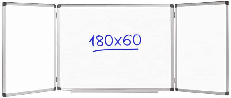 Viking Folding Whiteboard Magnetic Lacquered Steel Double Sided 90 (W) x 60 (H) cm