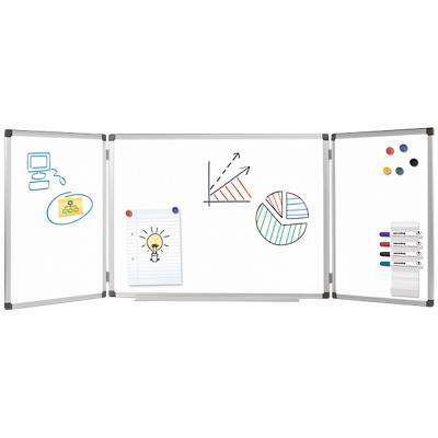 Viking Folding Whiteboard Magnetic Lacquered Steel Double 90 (W) x 60 (H) cm
