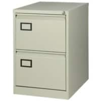 Bisley AOC Steel Filing Cabinet 2 Drawers Lockable 470 x 622 x 711 mm Grey