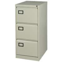 Bisley AOC Steel Filing Cabinet 3 Drawers Lockable 470 x 622 x 1,016 mm Grey