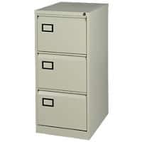 Bisley Steel Filing Cabinet with 3 Lockable Drawers 470 x 622 x 1,016 mm Grey