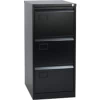 Bisley AOC Steel Filing Cabinet 3 Drawers Lockable 470 x 622 x 1,016 mm Black