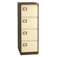 Bisley Filing Cabinet with 4 Lockable Drawers AOC4 470 x 622 x 1321mm Brown & Cream