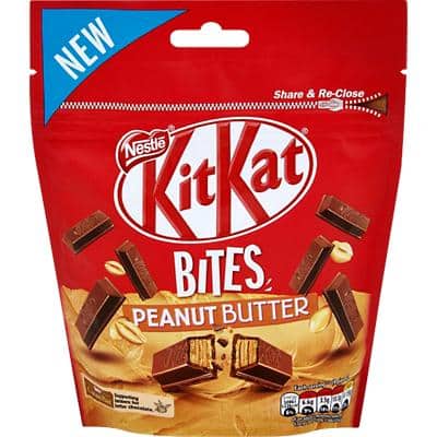 Nestlé KITKAT Peanut Butter Bites Chocolate Bag No Artificial Colours, Flavours or Preservatives 104g