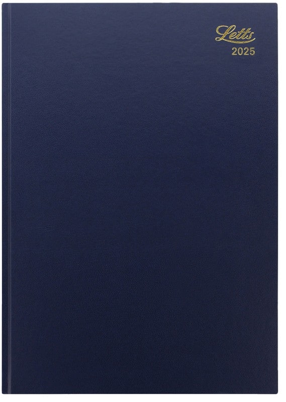 Letts diary 2025 a4 1 day per page english blue 20-t11zbl