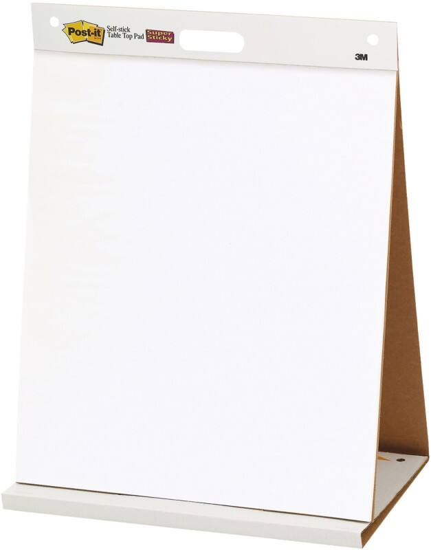 Post-it Super Sticky Flipchart Pad Plain Not perforated 50.8 x 58.4 cm White 20 Sheets