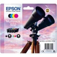 Epson 502 Original Ink Cartridge C13T02V64010 Black, Cyan, Magenta, Yellow Pack of 4 Multipack