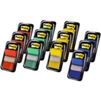 Post-it Index Flags 680P10+2 Assorted Plain Special format 12 Packs of 50 Strips