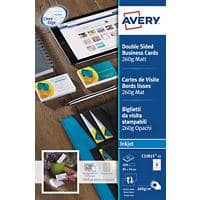 Avery C32015-25 Business Cards 85 x 54 mm 260 gsm White Pack of 200