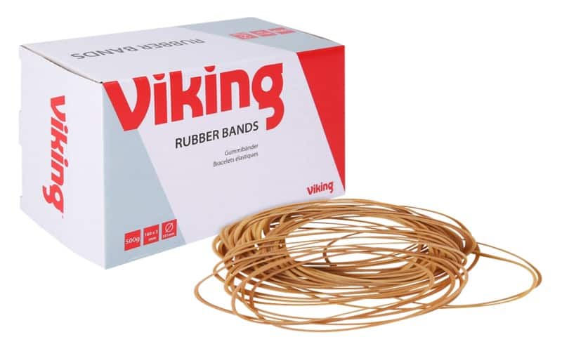 Viking Rubber Bands 160 x 3 mm Ø 101 mm Beige 500 g